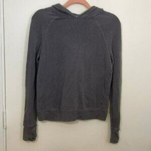 Athleta Pullover Hoodie with Criss Cross Back, Long Sleeves, Grey, Size XS
